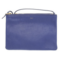 Céline Trio Large en Cuir en Bleu