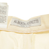 Alberta Ferretti Paio di Pantaloni in Seta in Beige