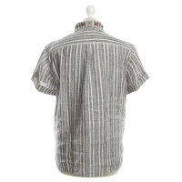 Max Mara blouse de lin avec un motif de rayure
