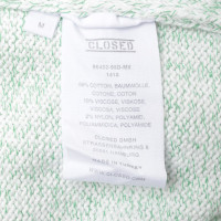 Closed maglia maglione in verde / bianco