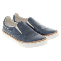 Maison Martin Margiela scarpe da ginnastica metalliche in blu