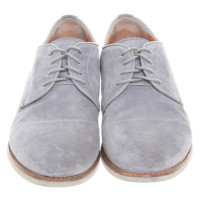 Santoni Suédé plat chaussures gris