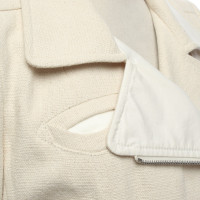 Carven Jacke/Mantel aus Baumwolle in Creme