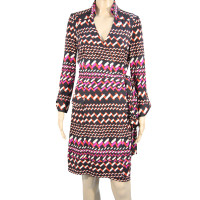 Diane Von Furstenberg Wickelkleid aus Seide mit Muster