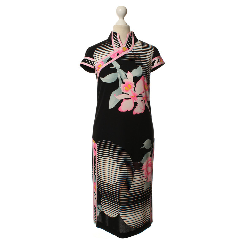 Leonard Silk dress with print