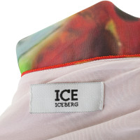 Iceberg À motifs robe Maxi en soie
