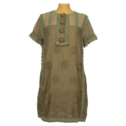 Twin Set Simona Barbieri Kleid aus Baumwolle in Grün