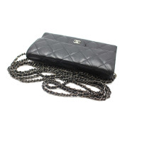 Chanel Timeless Wallet On Chain Leather in Black