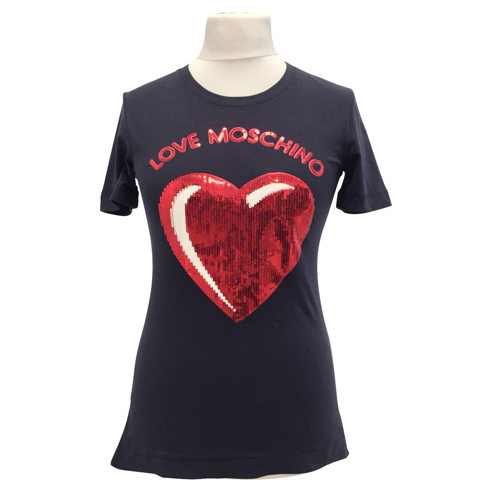 Moschino Love T-Shirt mit Herz-Motiv