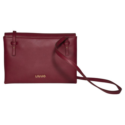 Liu Jo Clutch aus Leder in Bordeaux