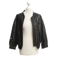 Iro Leather jacket with hole pattern