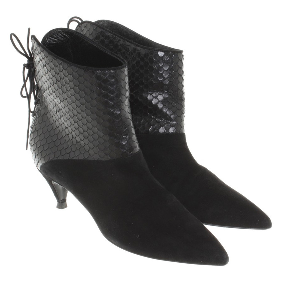 Saint Laurent Lederstiefeletten in Schwarz