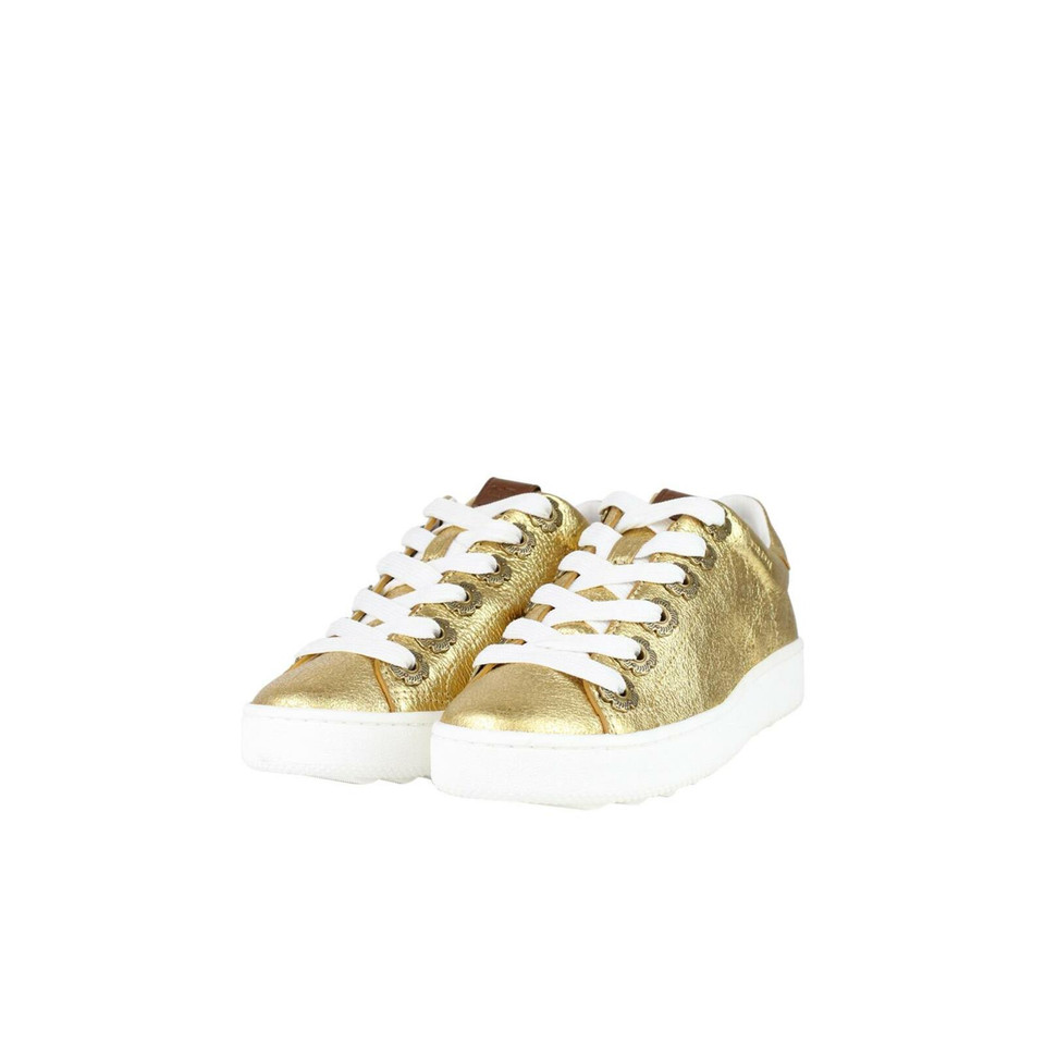 Coach Trainers Leather in Gold