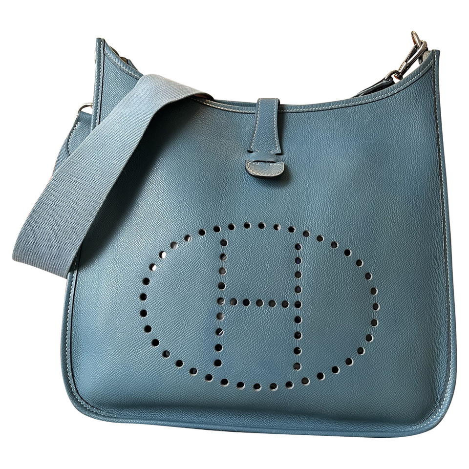 Hermès Evelyne GM 33 Leather in Turquoise