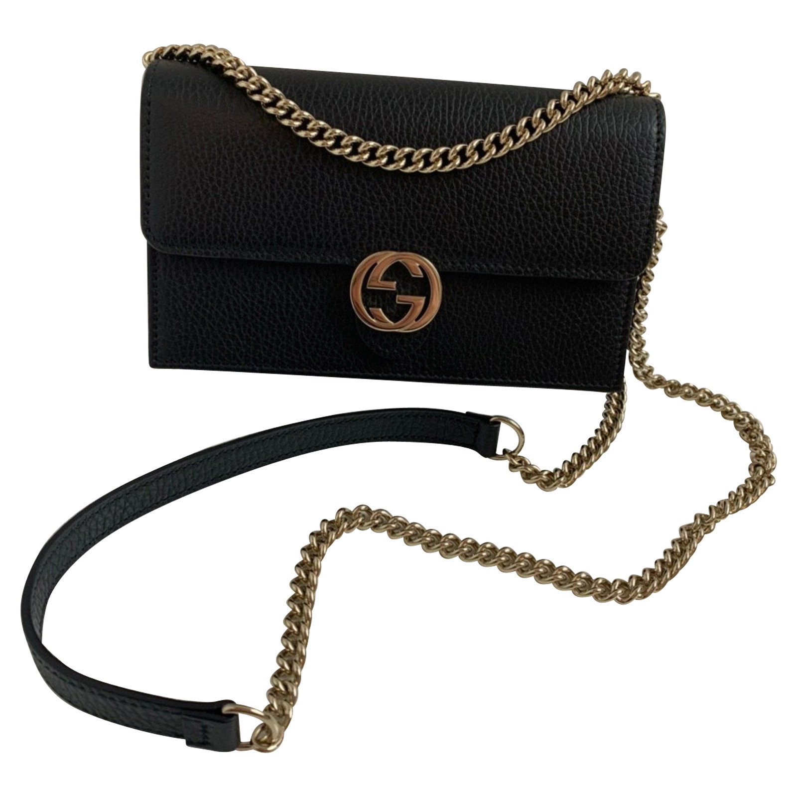Gucci Interlocking Shoulder Bag Small Leather in Black - Second Hand Gucci  Interlocking Shoulder Bag Small Leather in Black buy used for 870€ (5048580)