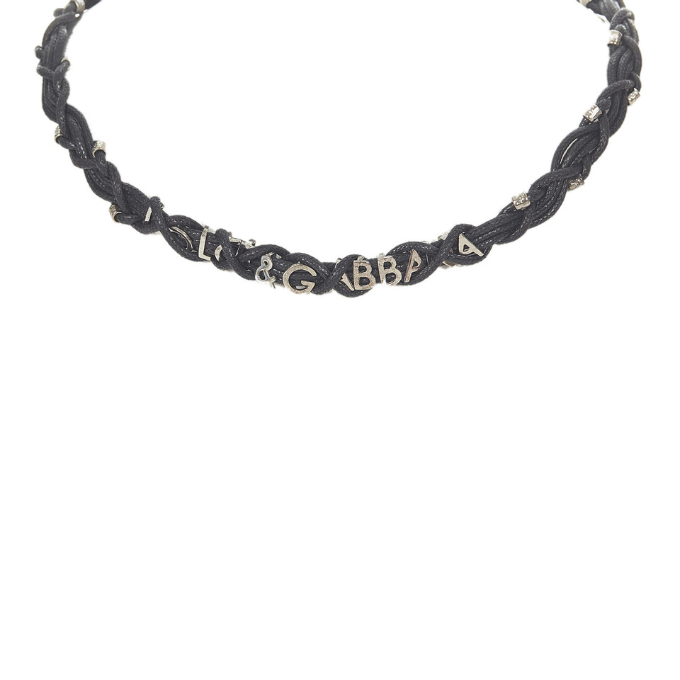 Dolce & Gabbana Necklace Leather in Black