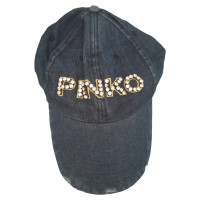 Pinko Cappello/Berretto in Denim in Blu