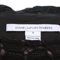 Diane Von Furstenberg Rok met kant in zwart