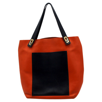 Balenciaga Shopper Leather in Orange