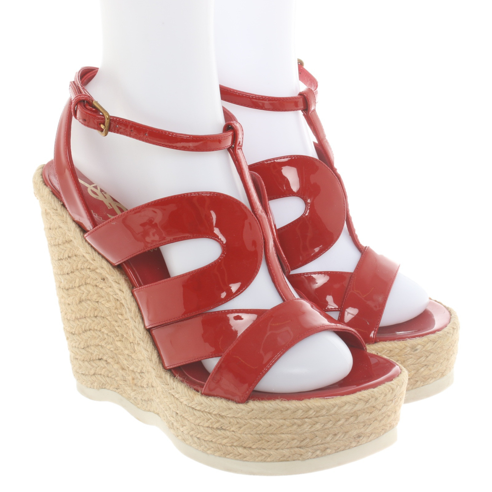 Yves Saint Laurent Wedges Patent leather in Red - Second Hand Yves Saint  Laurent Wedges Patent leather in Red buy used for 119€ (7154169)