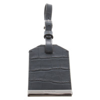 Michael Kors Luggage Tag Leather Silvery Navy