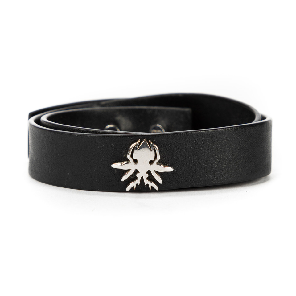 Dior Armreif/Armband aus Leder in Schwarz