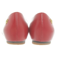 Gucci Slipper/Ballerinas aus Leder in Rot
