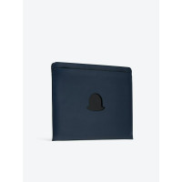 Delvaux Bowler Hat Trompe l'œil A4 Pouch Leather in Blue