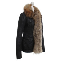 Other Designer Para jumper - leather jacket with fur collar