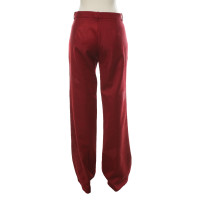 Versace Paire de Pantalon en Laine en Rouge