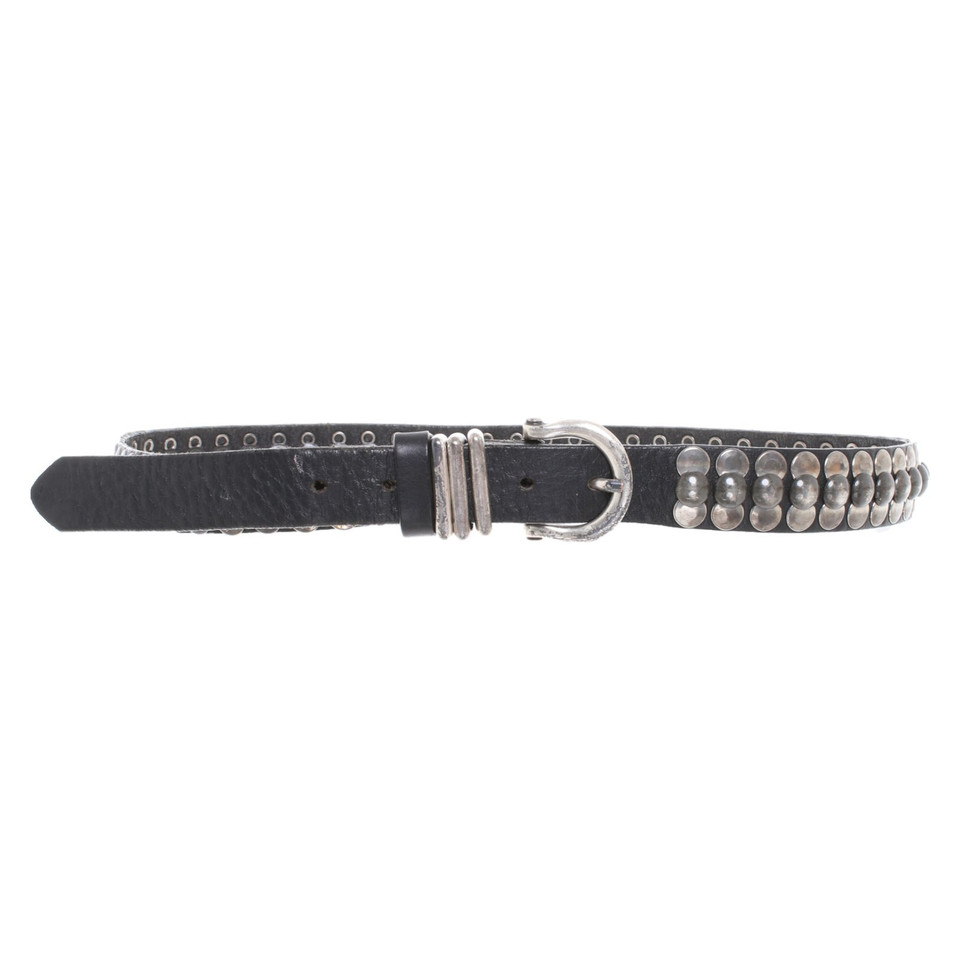 Marc Cain Belt Leather in Silvery