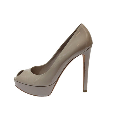 Dior Sandals Patent leather in Taupe