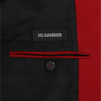 Jil Sander Jacke/Mantel aus Wolle in Rot