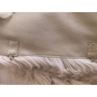 Massimo Dutti Jacket/Coat Fur in Cream