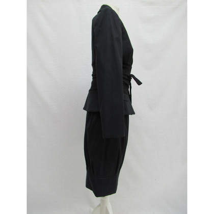 Christian Dior Anzug aus Baumwolle in Schwarz