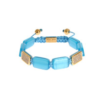 Nialaya Armreif/Armband aus Vergoldet in Blau