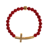 Nialaya Armreif/Armband aus Silber in Rot