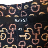 Gucci printed GUCCI silk emblem shirt