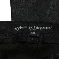 Sylvie Schimmel Paire de Pantalon en Cuir en Noir