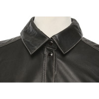Set Top Leather in Black