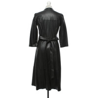 Set Kleid aus Leder in Schwarz
