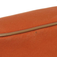 Hermès Täschchen/Portemonnaie aus Canvas in Orange