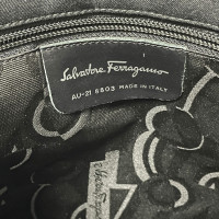 Salvatore Ferragamo Tote Bag aus Baumwolle in Schwarz