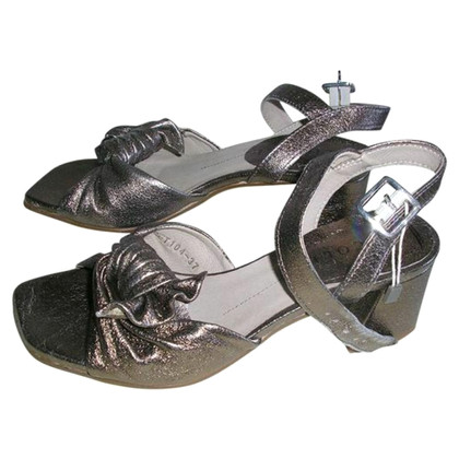 Forte Dei Marmi Couture Sandals Leather in Silvery