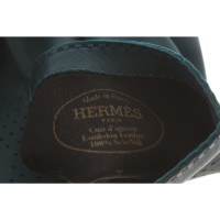 Hermès Handschoenen Leer in Petrol