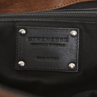 Strenesse Handbag Leather in Brown