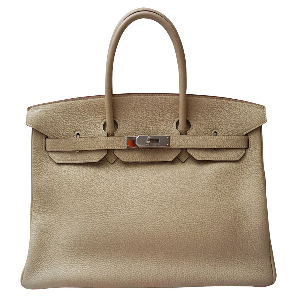 Hermès Birkin Bag 35 in Pelle in Crema