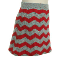 Miu Miu jupe en tricot avec motif