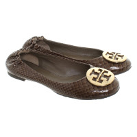 Tory Burch Ballerina's in Khaki