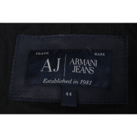 Armani Jeans Giacca/Cappotto in Pelle in Blu